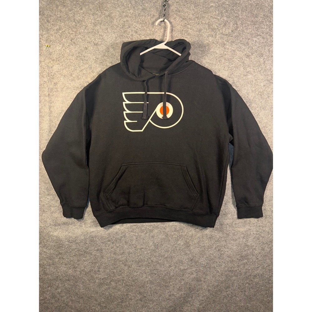 Philadelphia‎ Flyers Old Time Hockey Black Hooded Sweatshirt Men's Large NHL